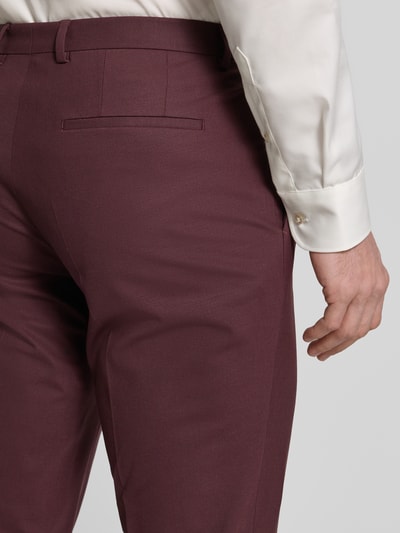 HUGO Garnitur o kroju slim fit z mieszanki wełny Model 'ARTI-HESTEN' Bordowy 7