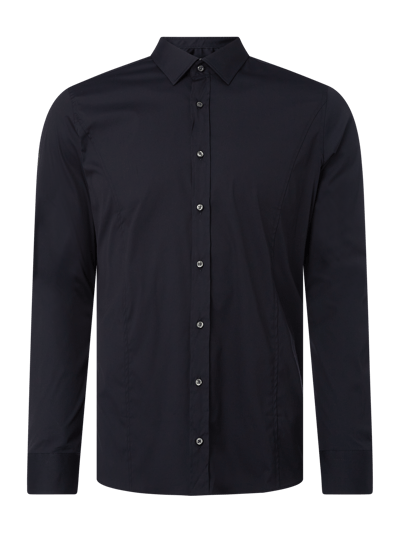 JOOP! Collection Slim Fit Business-Hemd mit Stretch-Anteil Modell 'Victor' Marine 1