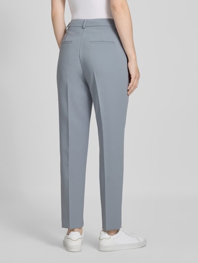 comma Spodnie do garnituru o kroju slim fit w kant Szaroniebieski 5