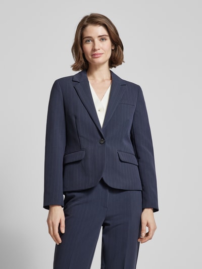 Selected Femme Blazer met streepmotief, model 'LINA' Marineblauw - 4