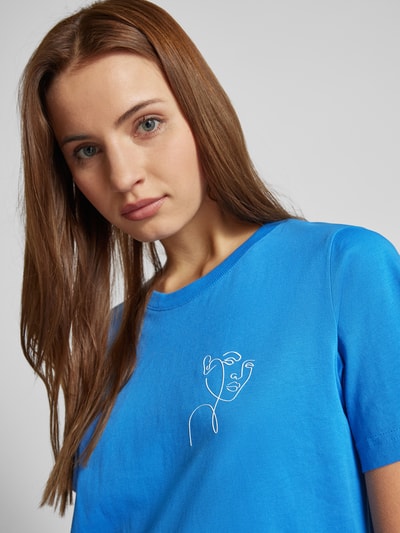 s.Oliver RED LABEL T-shirt met motiefprint Koningsblauw - 3