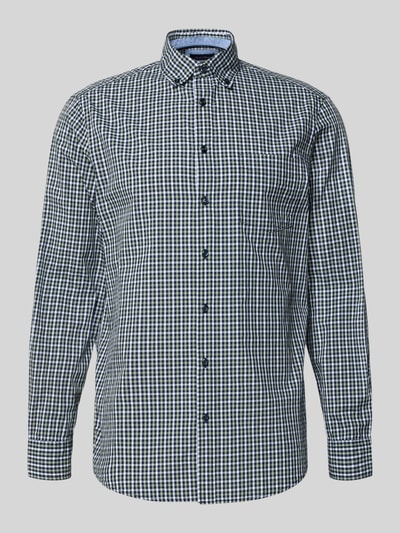 Christian Berg Men Vrijetijdsoverhemd met knoopsluiting Olijfgroen - 2