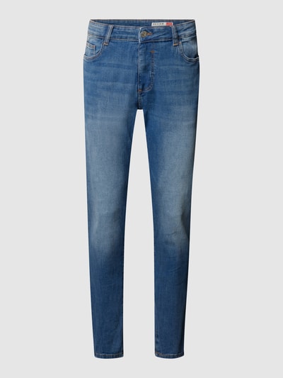 REVIEW Slim fit jeans met wassing Blauw - 2