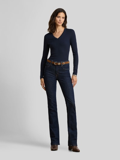 Lauren Ralph Lauren Slim fit shirt met lange mouwen van mix van katoen en modal Marineblauw - 1
