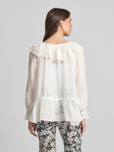 Weekend Max Mara Regular Fit Bluse aus Viskose-Leinen-Mix Modell 'ASTRO' Weiss 5