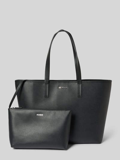 HUGO Shopper mit Label-Applikation Modell 'CHRIS' Black 2