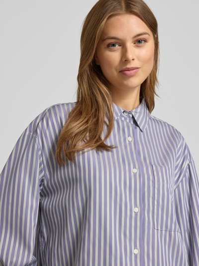 Tommy Hilfiger Bluzka koszulowa o kroju regular fit z czystej bawełny Lawendowy 3