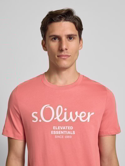 s.Oliver RED LABEL Regular Fit T-Shirt aus reiner Baumwolle Altrosa 3