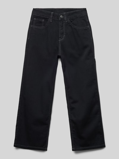 Tom Tailor Relaxed Fit Hose aus reiner Baumwolle Black 1