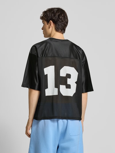 REVIEW Tricot met labelstitching Zwart - 5