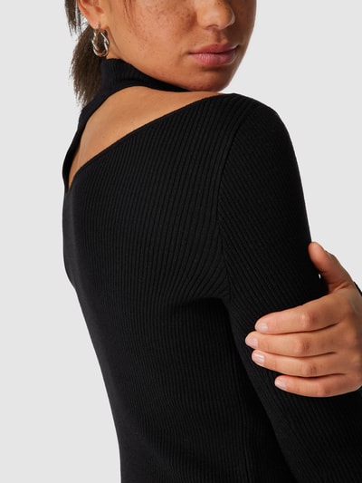 NA-KD Strickpullover mit Cut Out Black 3