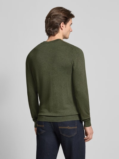 MCNEAL Gebreide pullover met ribboorden Kaki gemêleerd - 5