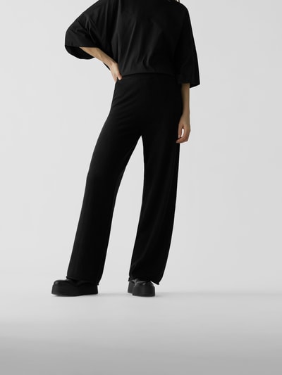 LouLou Studio High Waist Kaschmirhose Schwarz 4