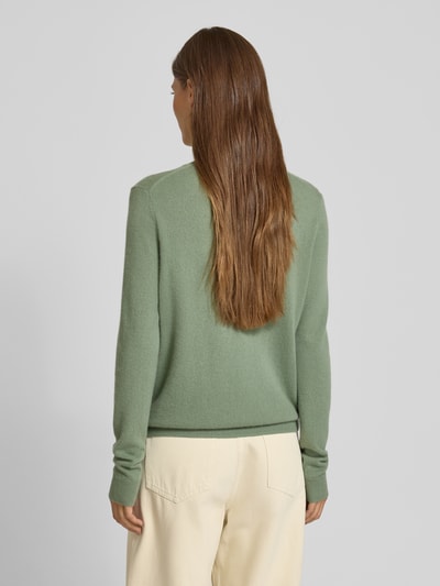 Christian Berg Woman Gebreide pullover van puur kasjmier Rietgroen - 5