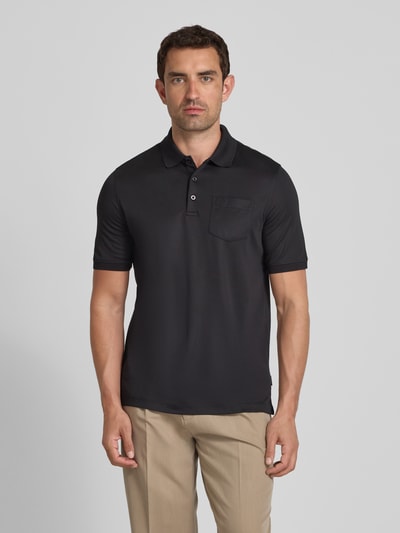 bugatti Koszulka polo z kieszenią na piersi Czarny 4