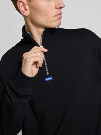 Hugo Blue Regular Fit Sweatshirt aus reiner Baumwolle Modell 'NEELER' Black 3