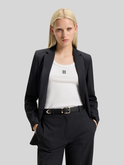 HUGO Gürtel aus echtem Rindsleder Modell 'Nora_Tri_Sz30' Black 1