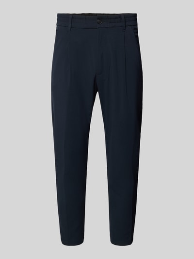 Produktfoto, Hose mit Gesäßtaschen Modell 'CHASY' von Drykorn in Dunkelblau, Material-Mix mit Baumwoll-Anteil, Slim-Fit, Herren