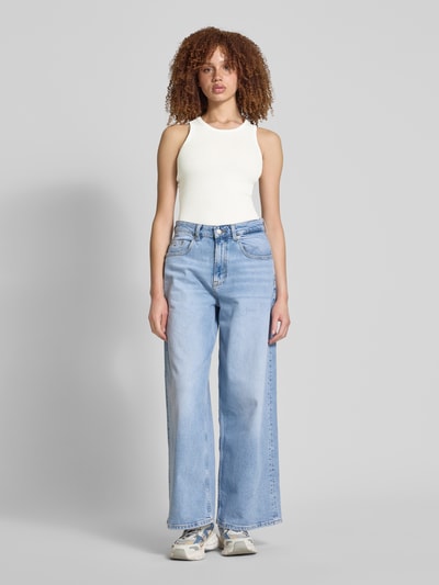 Pieces Regular Fit Tank Top in Rippoptik Modell 'RUKA' Offwhite 1