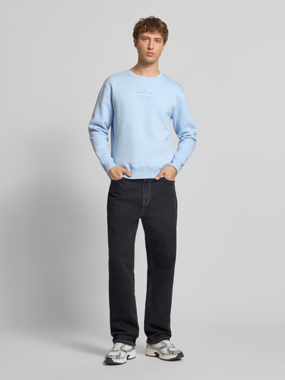 Alpha Industries Sweatshirt mit Logo und Rundhalsausschnitt Hellblau 1