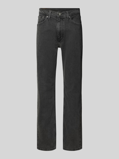 Produktfoto, ciemnoszare Jeans mit 5-Pocket-Design von Levi's®, proste nogawki, bawełna z elastanem, zapięcie na guzik i zamek.