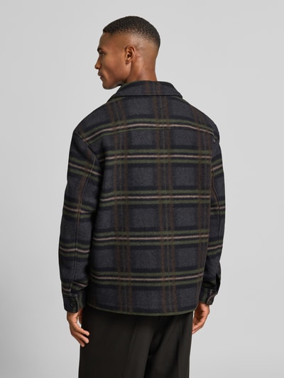 SELECTED HOMME Regular fit wollen jack met platte kraag, model 'MITCH' Marineblauw - 5