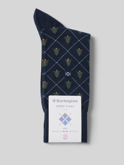 Burlington Socken im Allover-Look Modell 'CHRISTMAS TREE' Dunkelblau 3