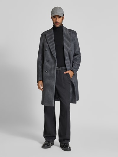 Christian Berg Men Regular Fit Mantel aus Woll-Mix Mittelgrau 1