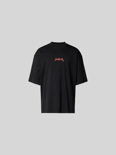 VETEMENTS Regular Fit T-Shirt mit Logo-Print Black 2