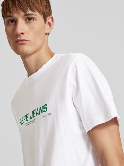 Pepe Jeans T-Shirt mit Label-Print Weiss 3