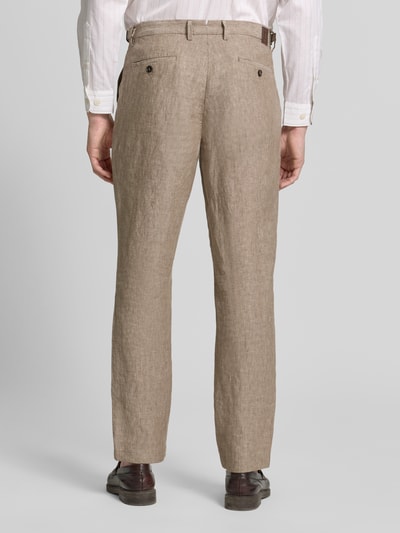 g1920 Regular Fit Leinenhose mit französischen Eingrifftaschen Beige 5