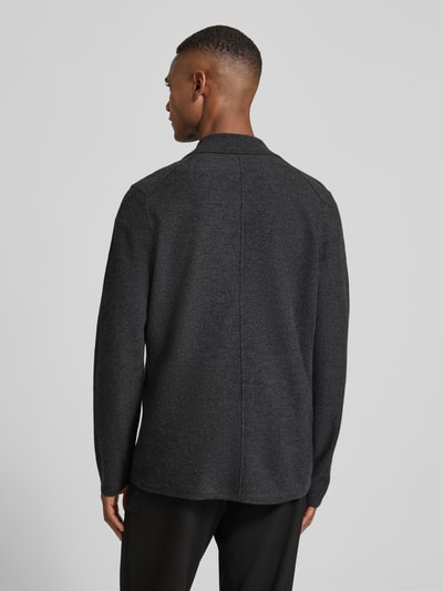 Marc O'Polo Regular fit wollen colbert met reverskraag Donkergrijs - 5