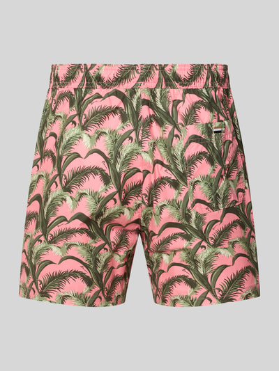 BOSS Regular Fit Badeshorts mit Allover-Muster Modell 'PIKE' Lachs 3