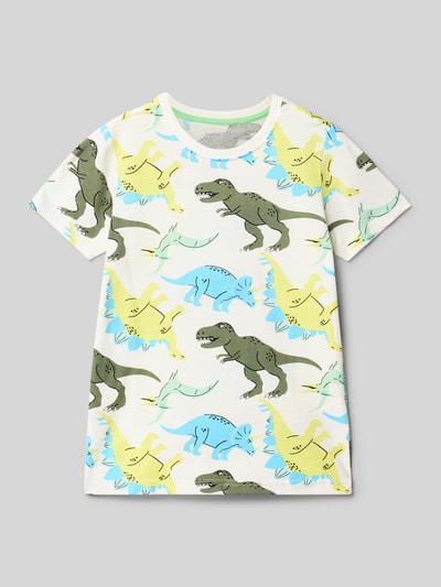 Blue Seven T-Shirt mit Motiv-Print Weiss 1