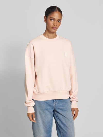 Armedangels Oversized sweatshirt met ribboorden Zalm - 4