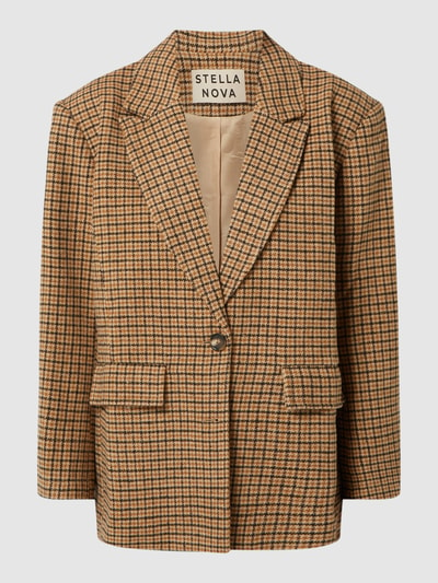 Stella Nova Boyfriend fit blazer met wol, model 'Louanna'  Camel - 2