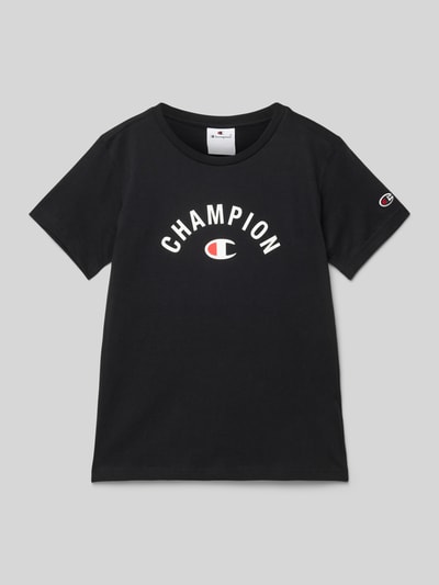 CHAMPION T-shirt met labelprint Zwart - 1