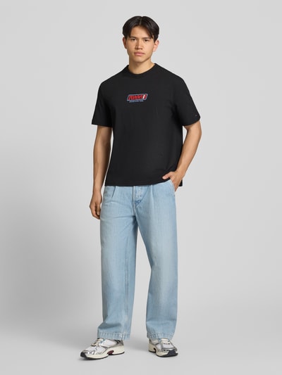 Tommy Jeans Regular Fit T-Shirt aus reiner Baumwolle Black 1