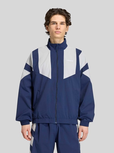 adidas Originals Relaxed Fit Sweatjacke mit Label-Stitching Marine 4