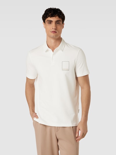 ARMANI EXCHANGE Regular Fit Poloshirt mit Label-Detail Offwhite 4