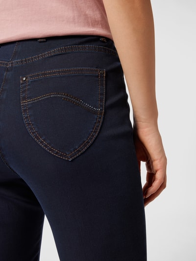 Raphaela By Brax Super slim fit jeans met Swarovski®-kristallen - 'Super Dynamic' Donkerblauw - 3