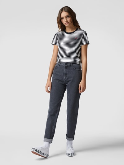 Levi's® T-shirt van katoen met streepmotief  Zwart - 1