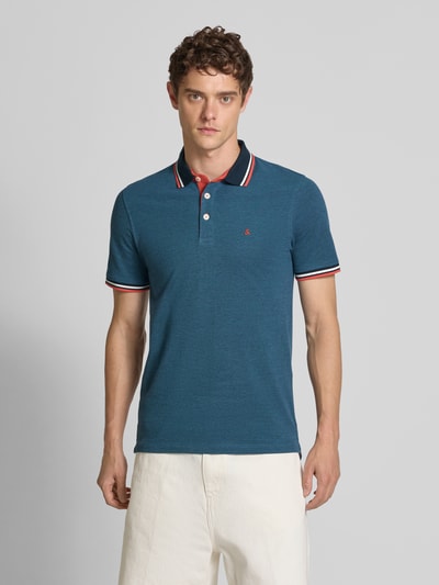 Jack & Jones Regular Fit Poloshirt mit Knopfleiste Modell 'PAULOS' Jeansblau 4