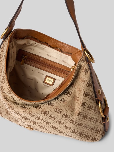 GUESS Handtasche mit Logo-Muster Modell 'CAMDEN' Cognac 4
