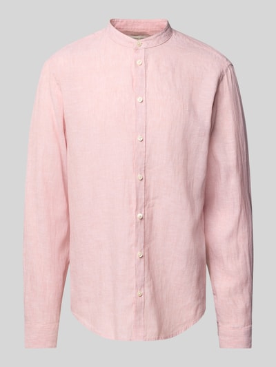 Casual Friday Slim Fit Freizeithemd aus Leinen Modell 'Anton' Apricot 2