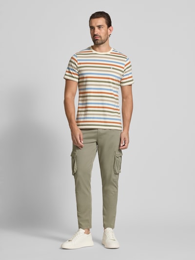 Lindbergh Cargobroek met elastische band Kaki - 1