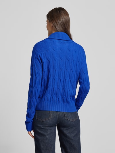 Tommy Hilfiger Relaxed Fit Strickpullover aus reiner Wolle mit Zopf-Muster Royal 5