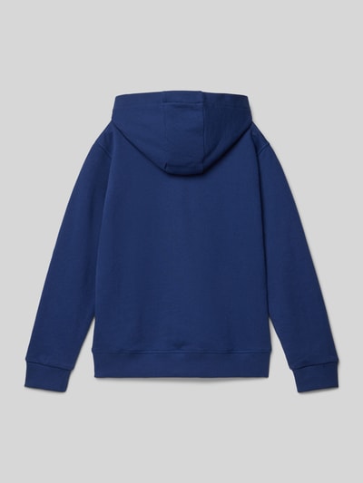 HUGO Hoodie met labelprint Donkerblauw - 3