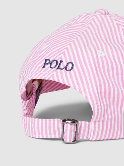 Polo Ralph Lauren Czapka z daszkiem w paski Mocnoróżowy 3