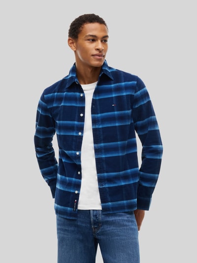 Tommy Jeans Regular Fit Freizeithemd mit Cordstruktur Dunkelblau 4